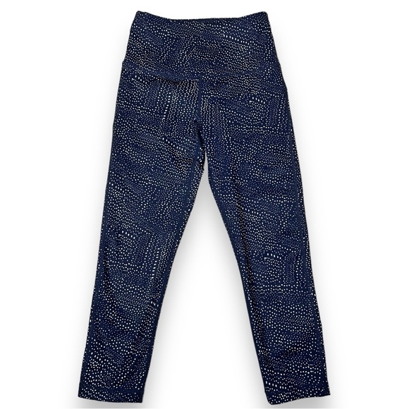 Zella Women’s Studio Crop Lite Leggings Navy Maritime Natural Dot Size XS - Picture 1 of 7